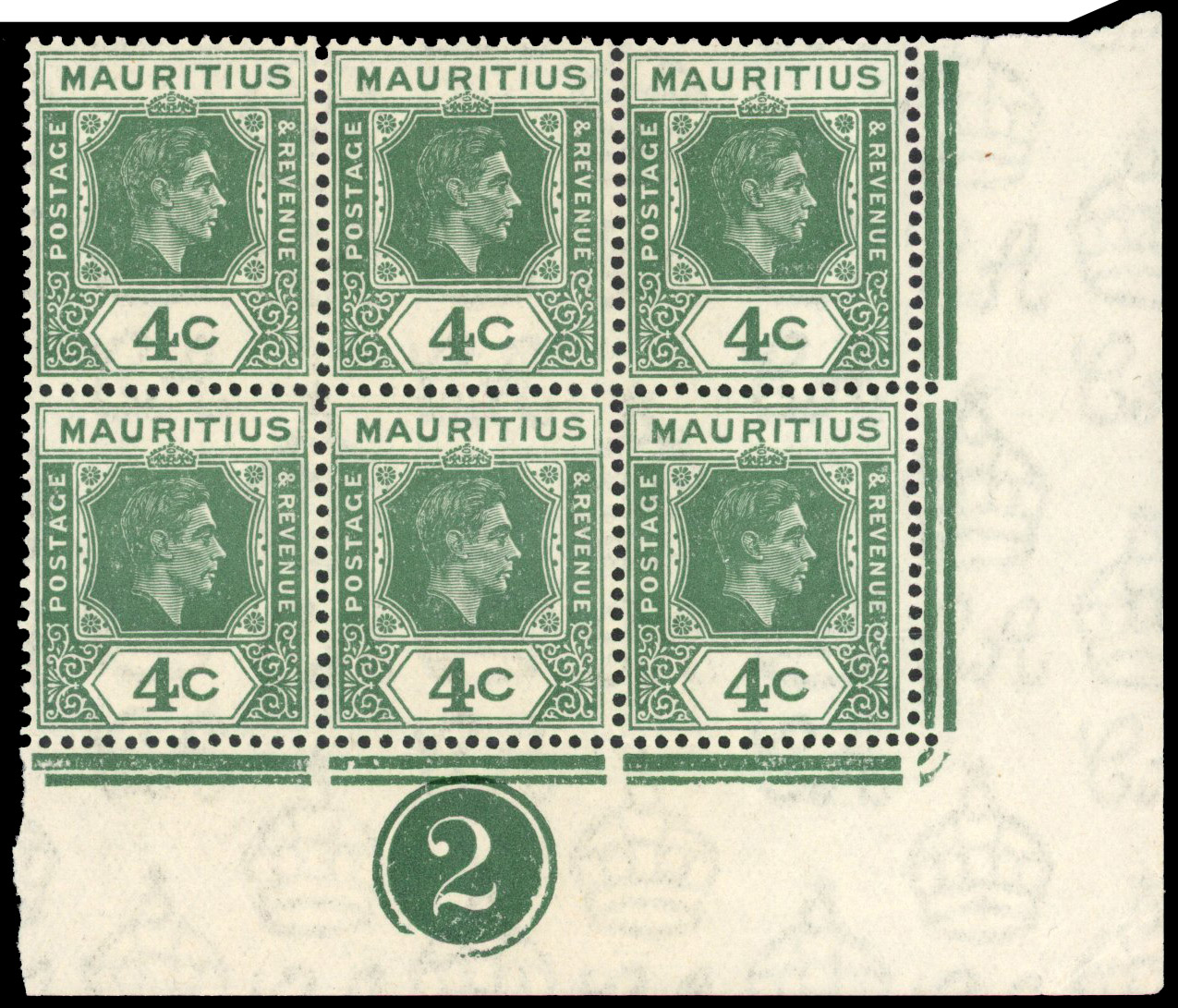 Mauritius SG 254da, dc Plate block mint