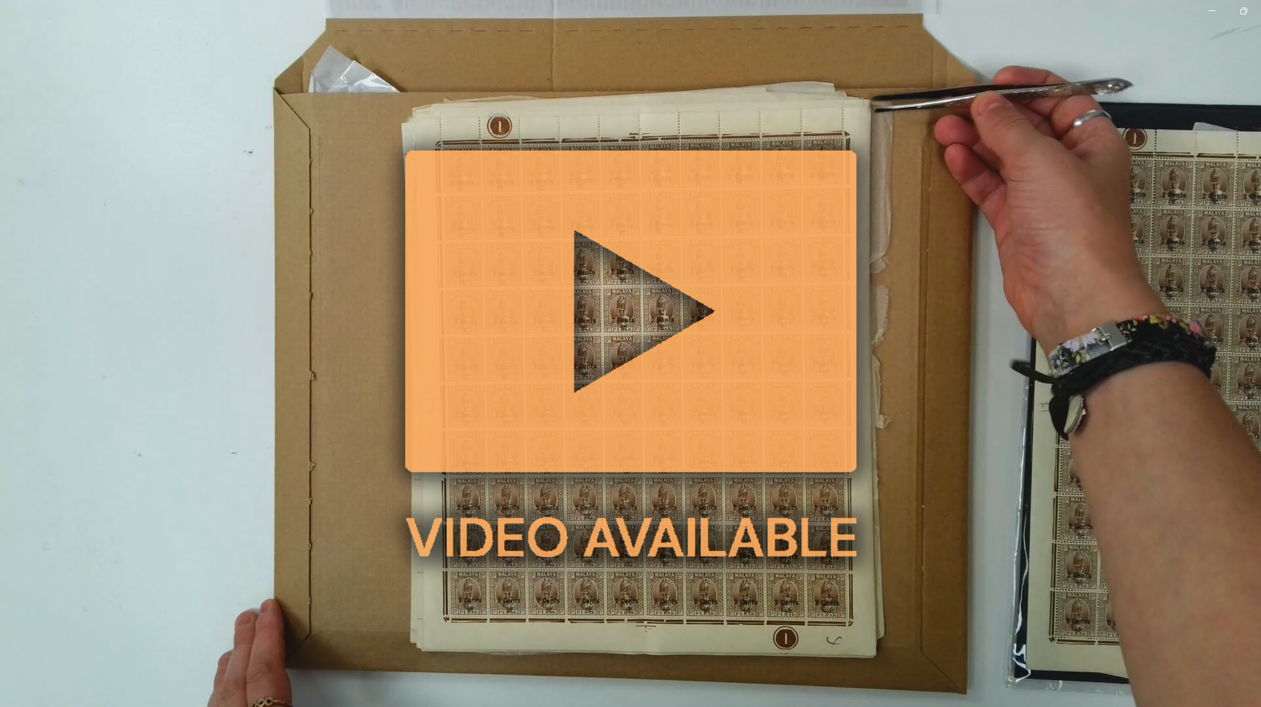 Malaya Japanese Occupation 1942 SG 273-9 Perak sheets mint