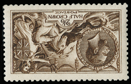 GB SG407wi var 1915 2s6d Very deep brown (Wmk. Inverted). MM