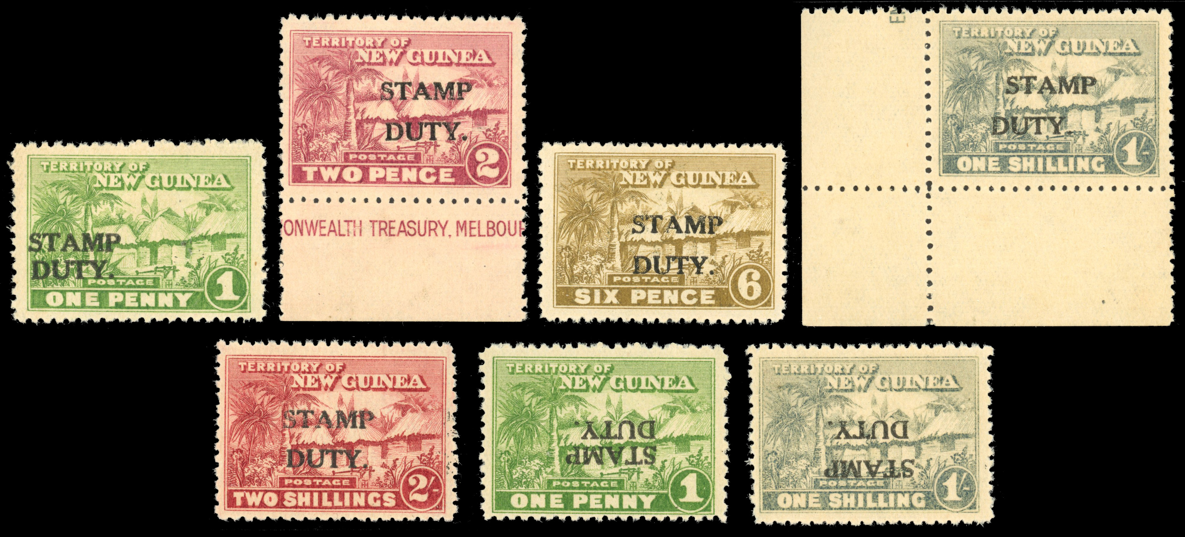 Papua New Guinea 1925 mint Stamp Duty Collection 