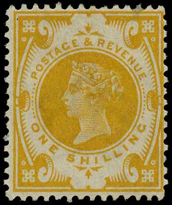 1900 Jubilee 1s colour trial in yellow on...