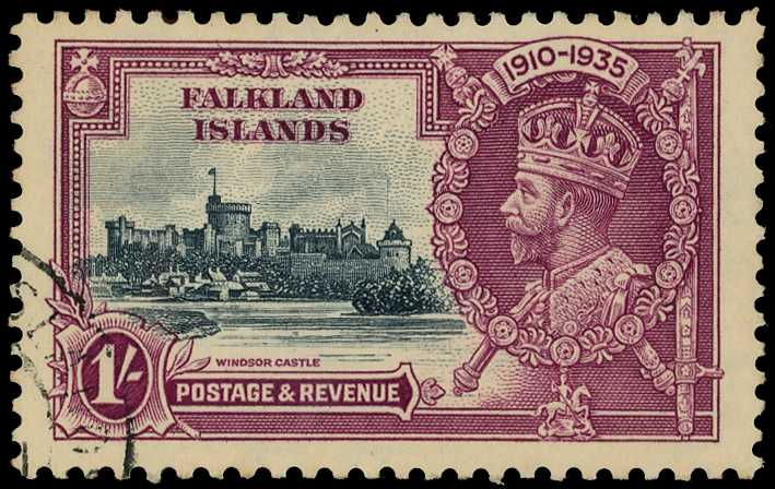 1935 Silver Jubilee 1/- slate and purple...