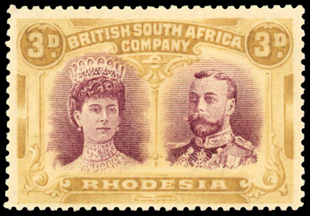 RSC D 3d claret and ochre, #17 mint