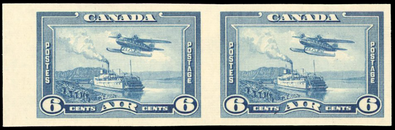 Canada SG 371 imperforate pair mint