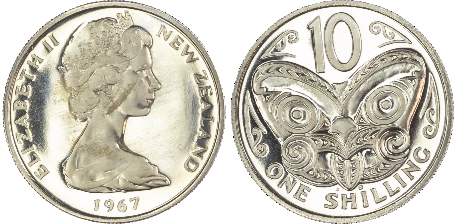 New Zealand, Elizabeth II (1952-2022), First Decimal Proof Set (7), 1967