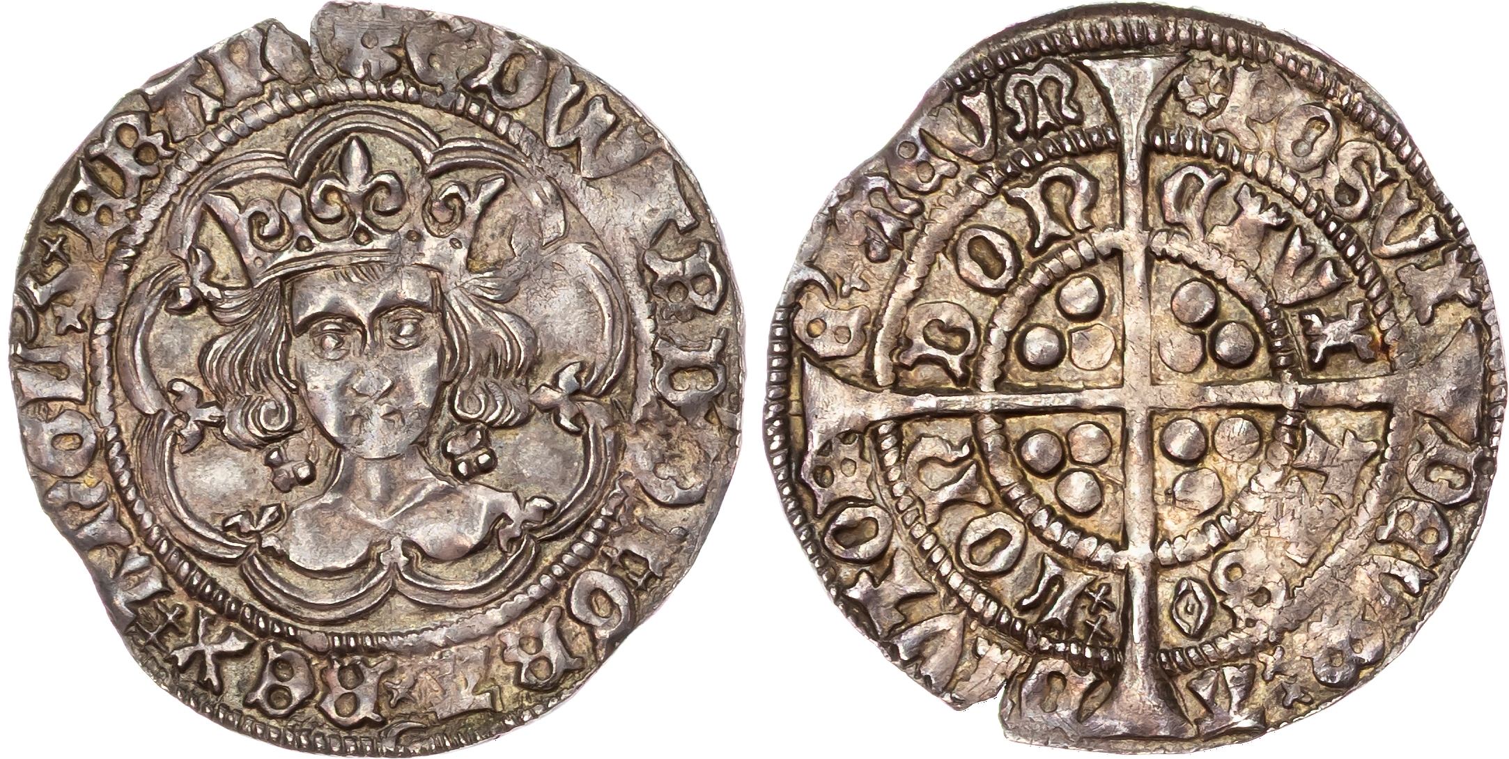 Edward IV (First Reign, 1461-1470) Groat, heavy coinage (1461-1464), type III, London mint, mintmark rose both sides
