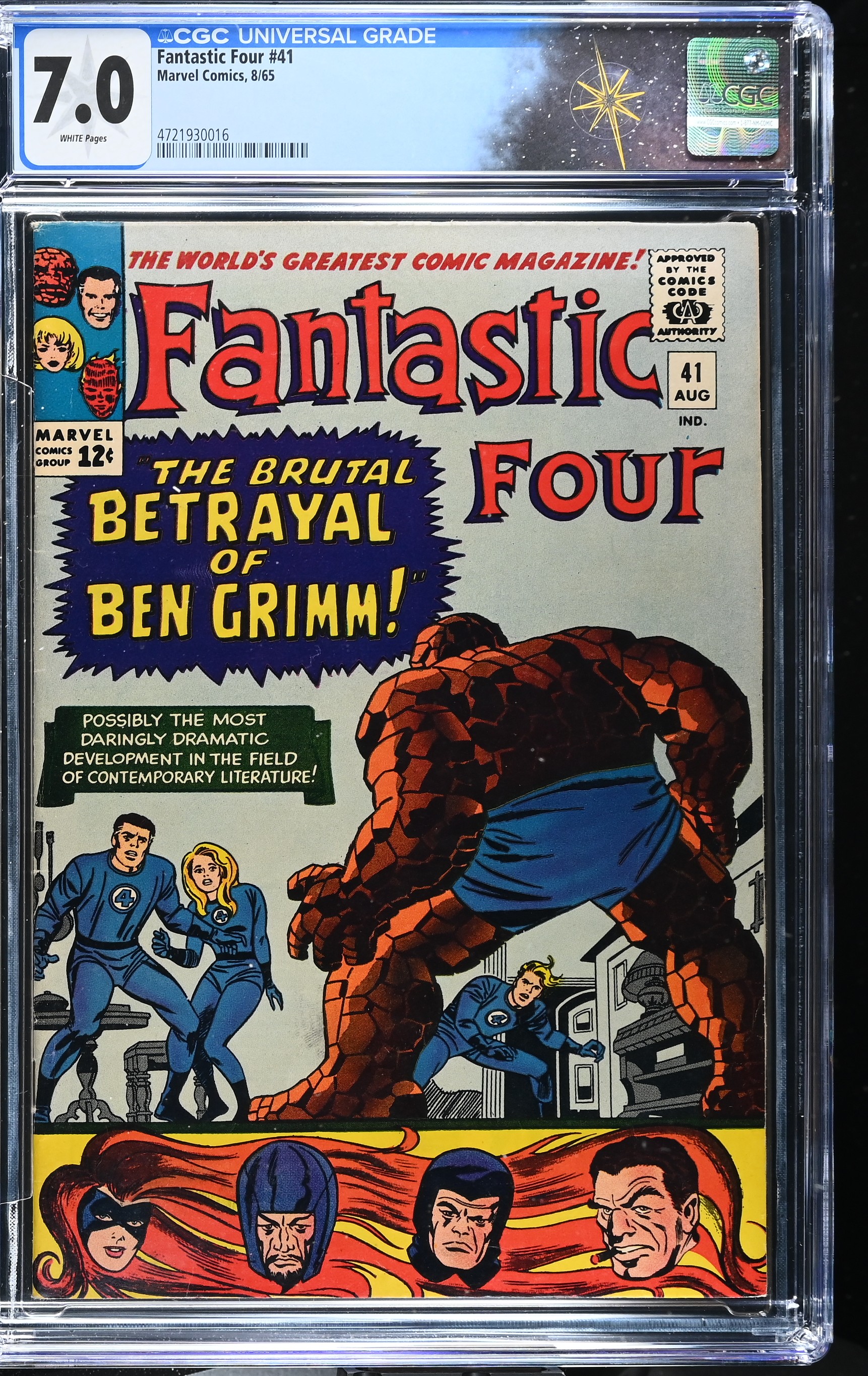 Fantastic Four #41 CGC 7.0 3rd Appearance of the Frightful Four (Marvel Comics, 1965) Off-White to White Pages