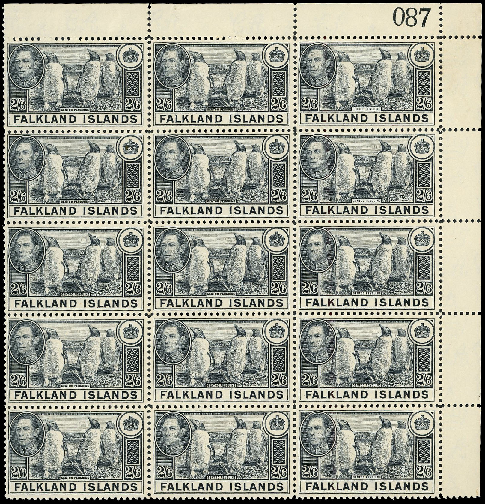 Falkland is SG 160 block mint