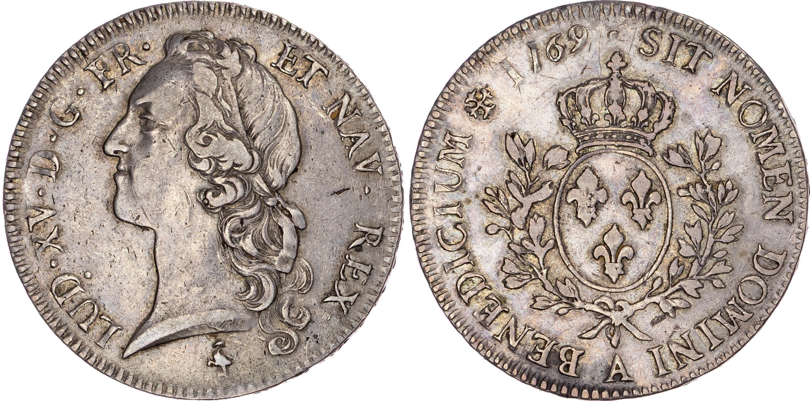 France, Louis XV (1715-1774), silver Écu aux branches d'olivier, 1769