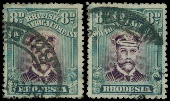 1917-20 8d Head Die IIIA, perf 14. Two...