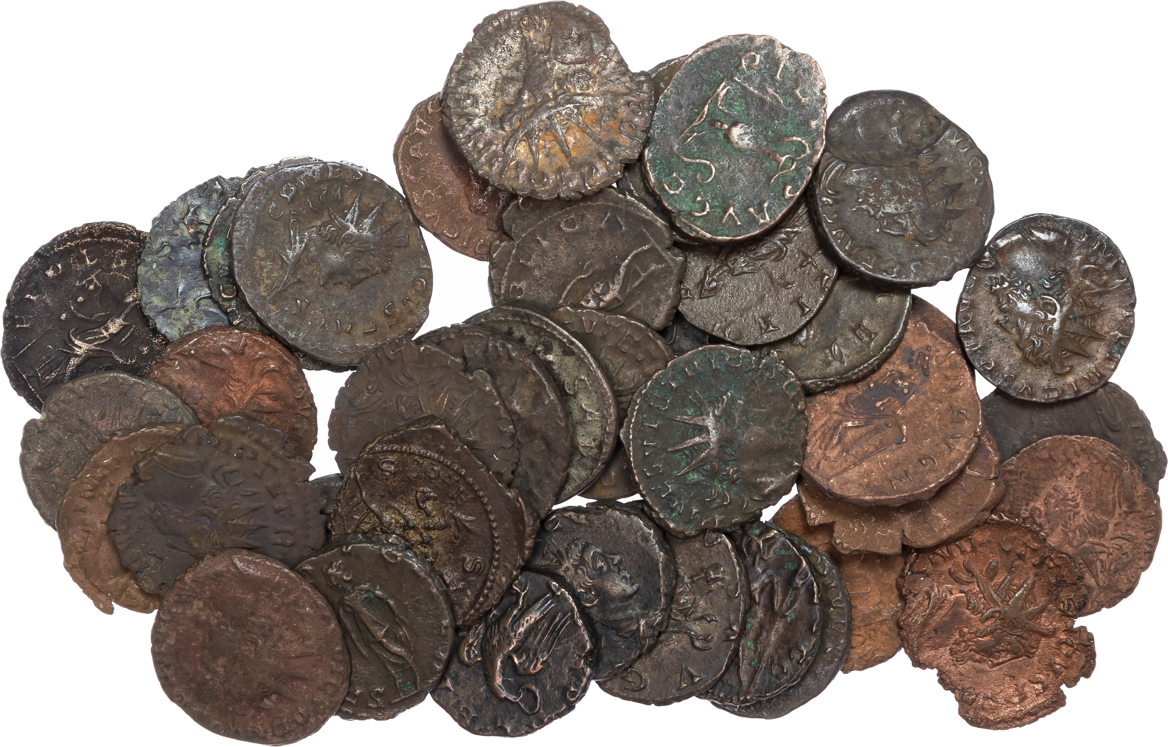 Group lot of 40 Gallic Empire Antoniniani. 