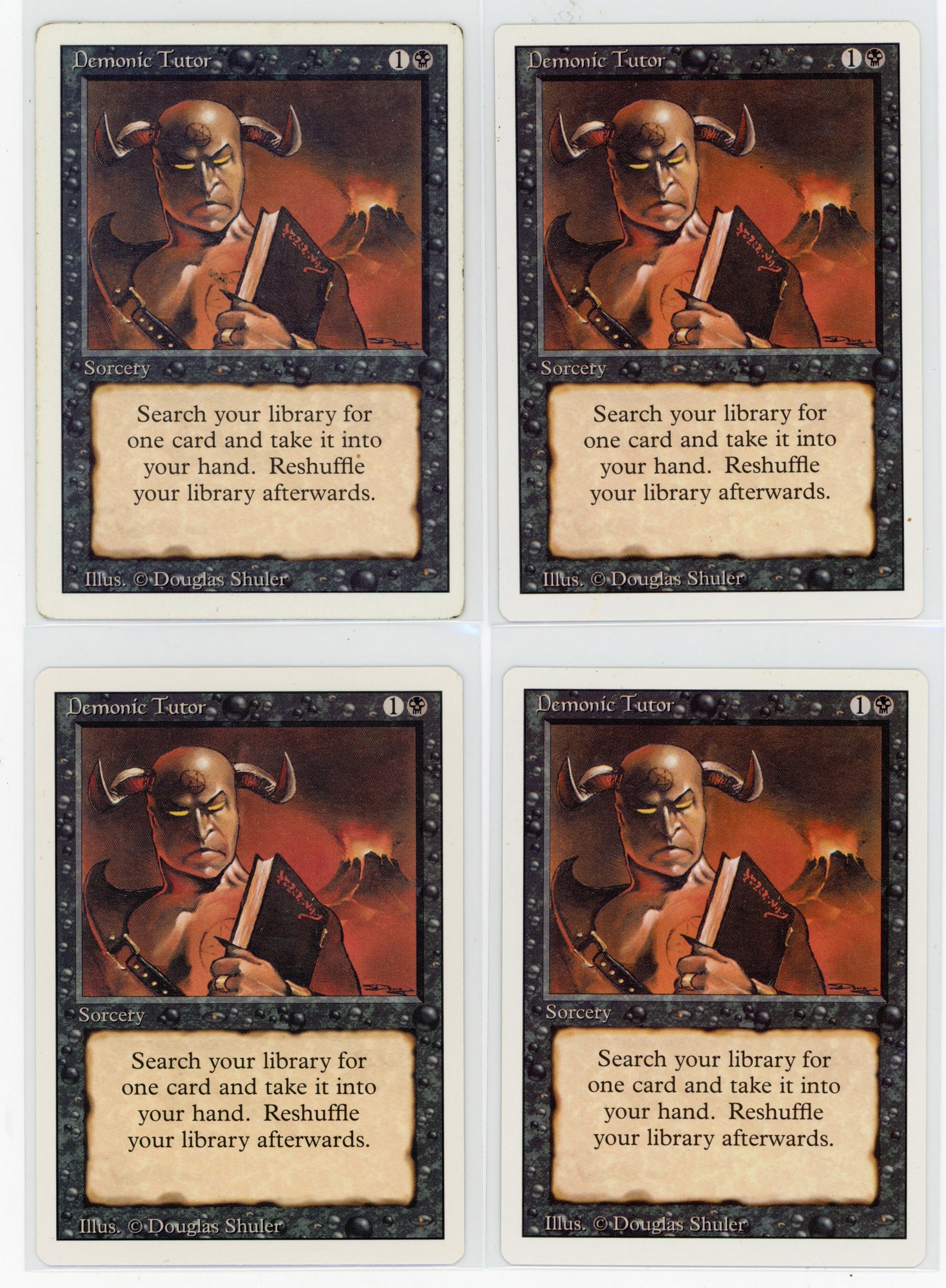 Playset of Demonic Tutor - Revised