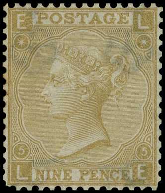 1865 9d straw Plate 5 (LE) ''Abnormal''...
