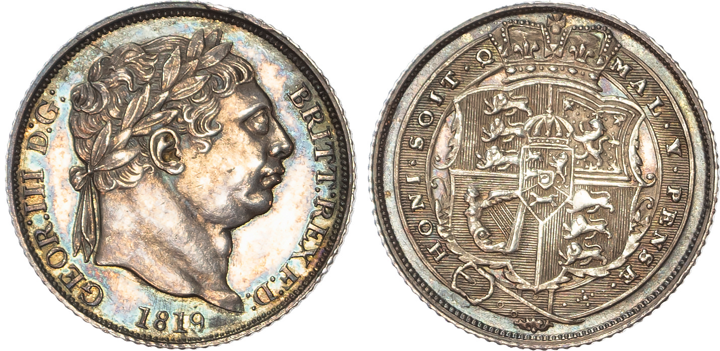 George III (1760-1820), Sixpence, 1819, laureate head