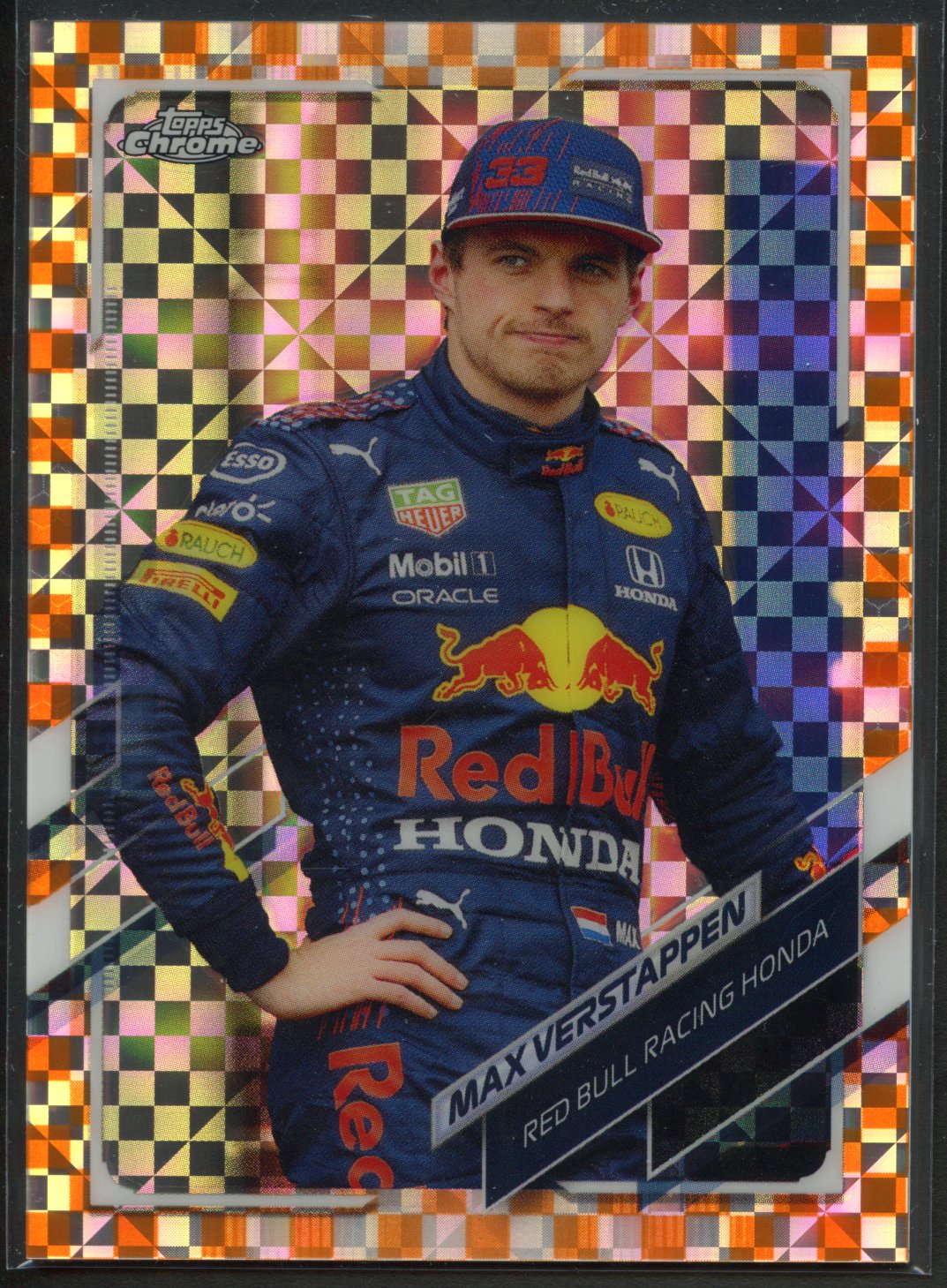 <p>2021 Topps Chrome Max Verstappen #55 Orange Checker </p>