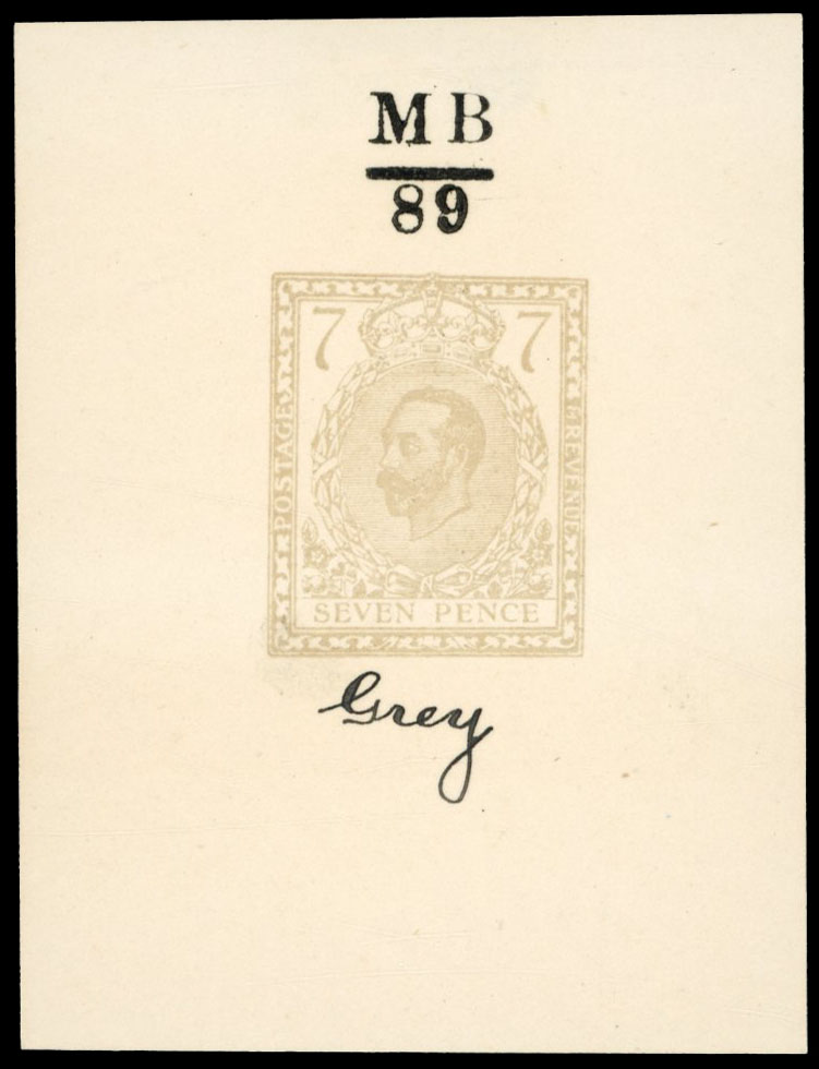 GB KGV 7d Hentschel essay 