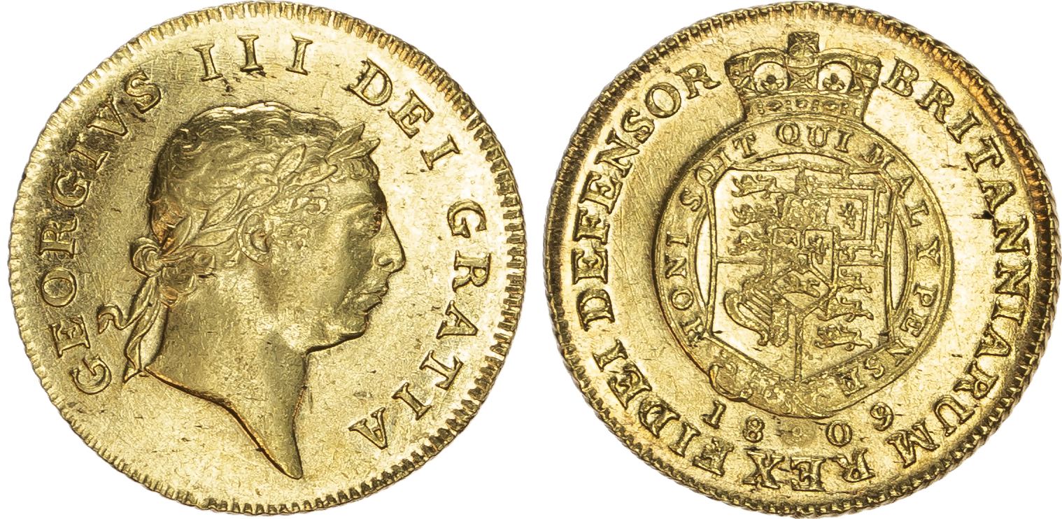 George III (1760-1820) Half Guinea, 1804. 