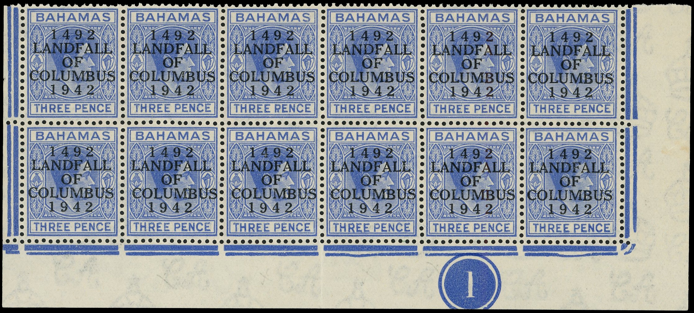 Bahamas SG 167a block mint