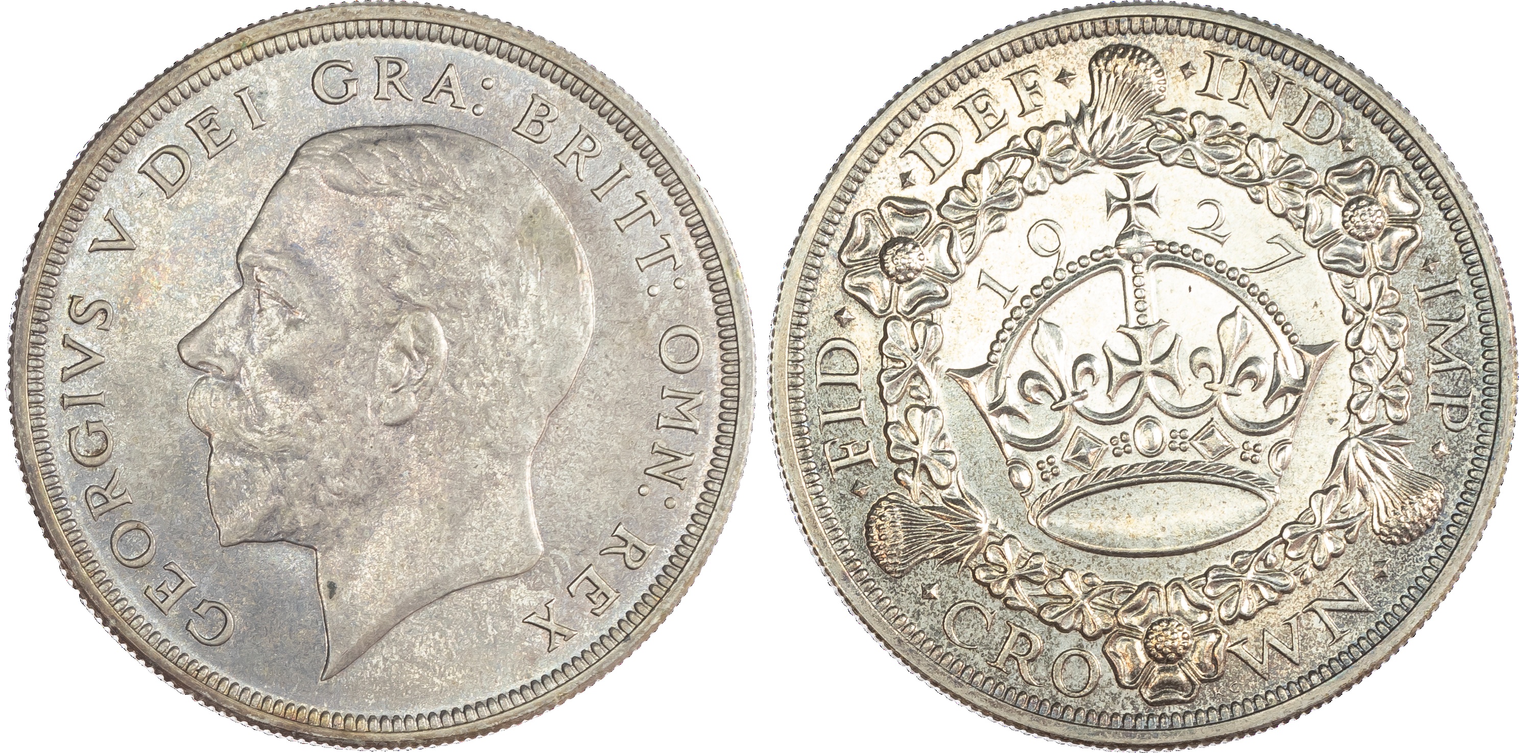 George V (1910-36), 1927, Proof Half Silver Set consisting of Wreath Crown, Halfcrown, Florin, Shilling and Sixpence, in