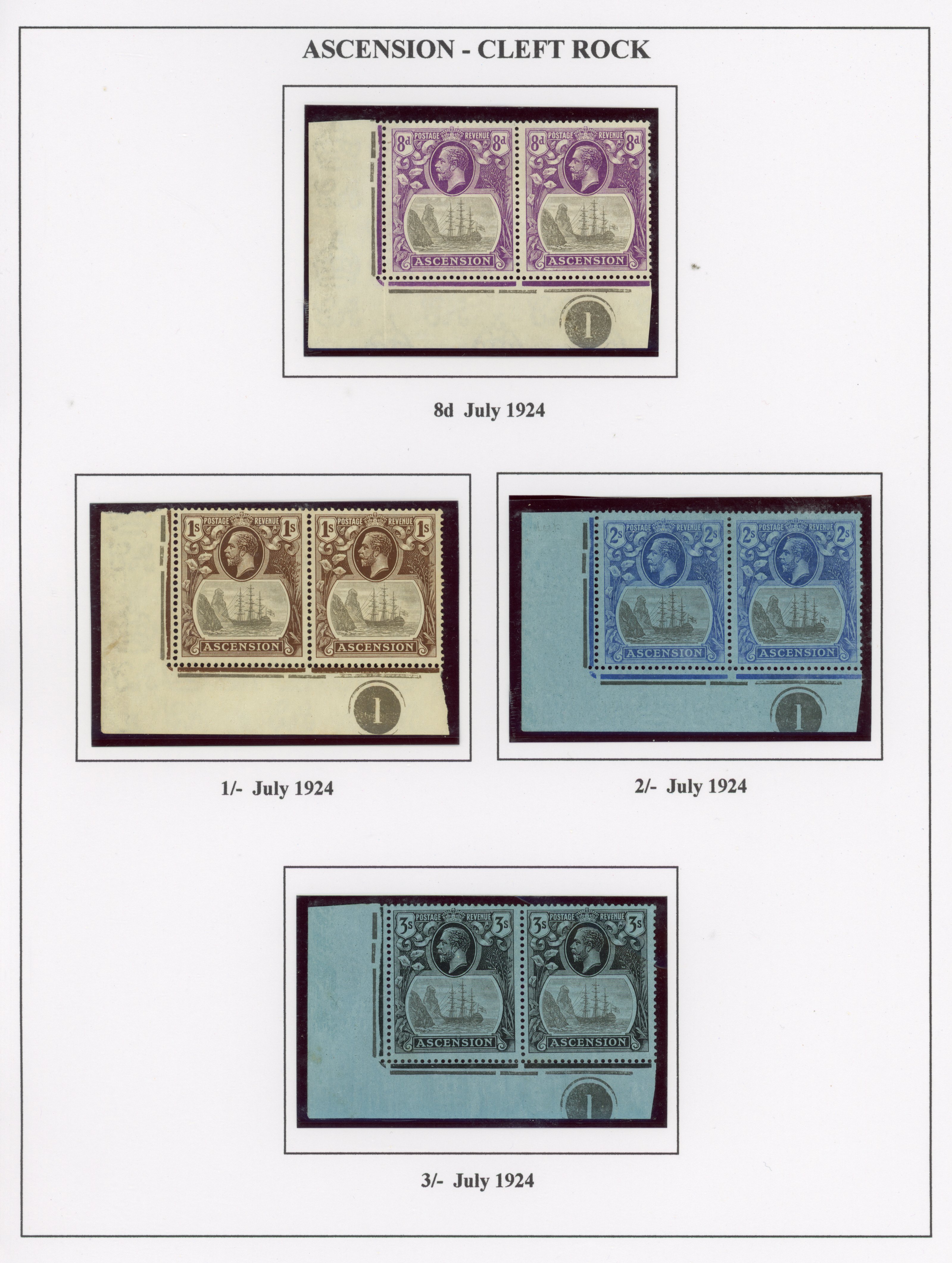 Ascension SG 10c-20c mint