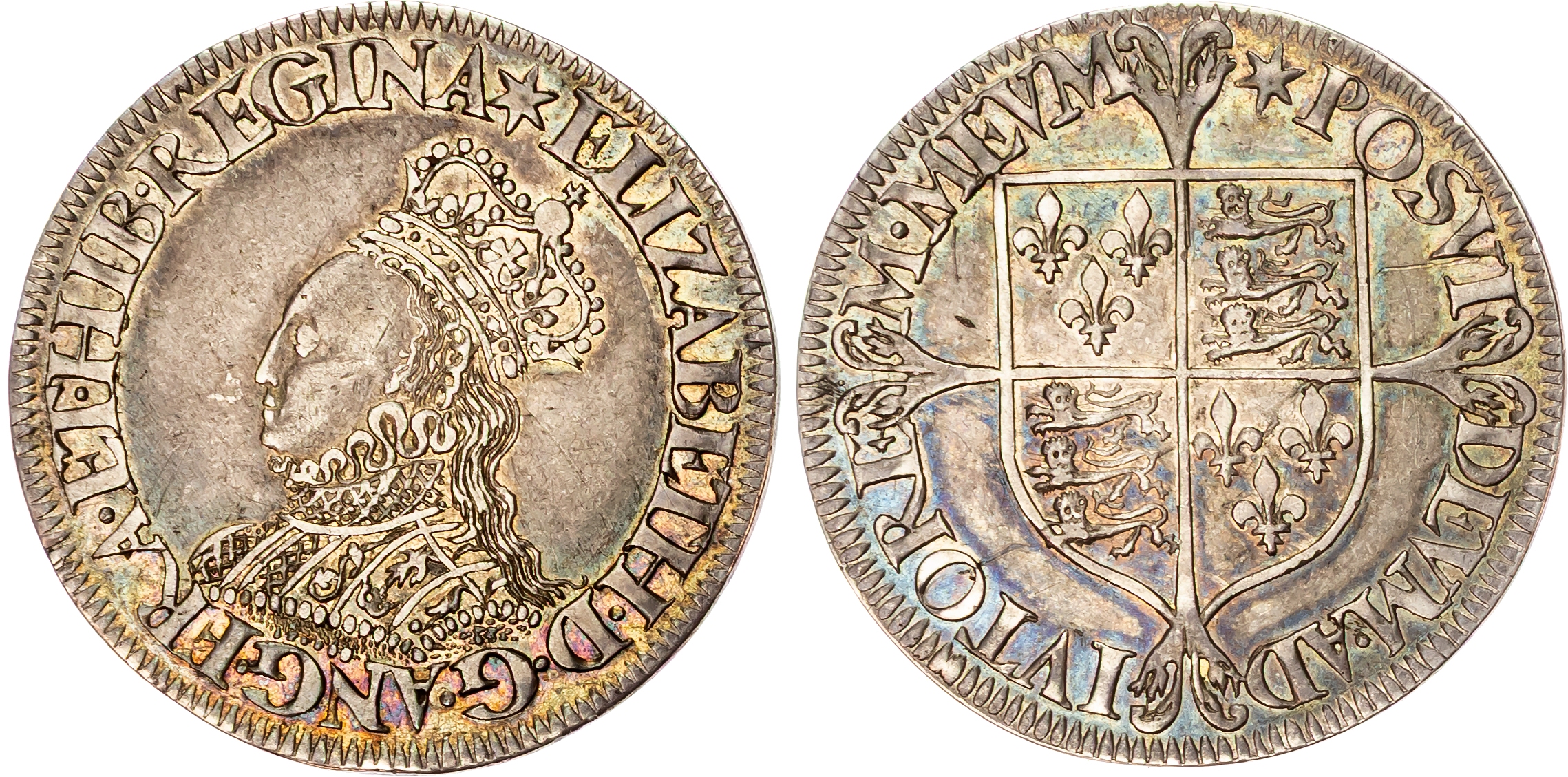 Elizabeth I (1558-1603) Shilling, milled coinage, small size (29mm). 