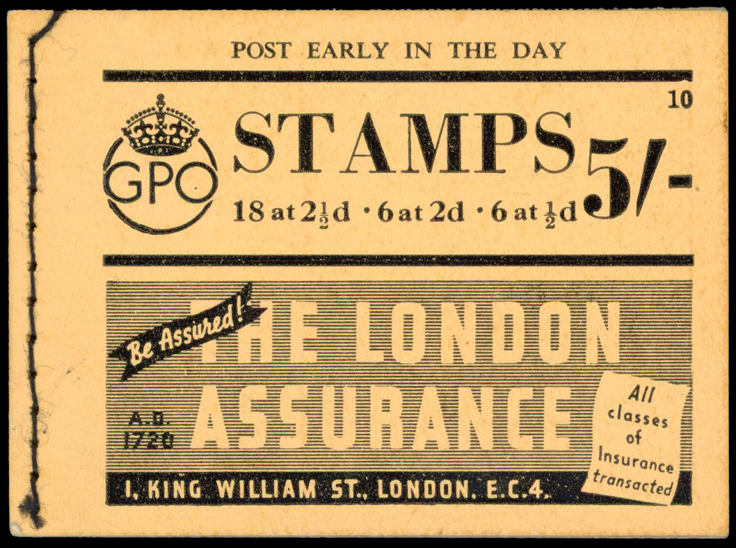 1940 5s Booklet (Edition 10). A fine and fresh example of this scarce booklet. BD25. 