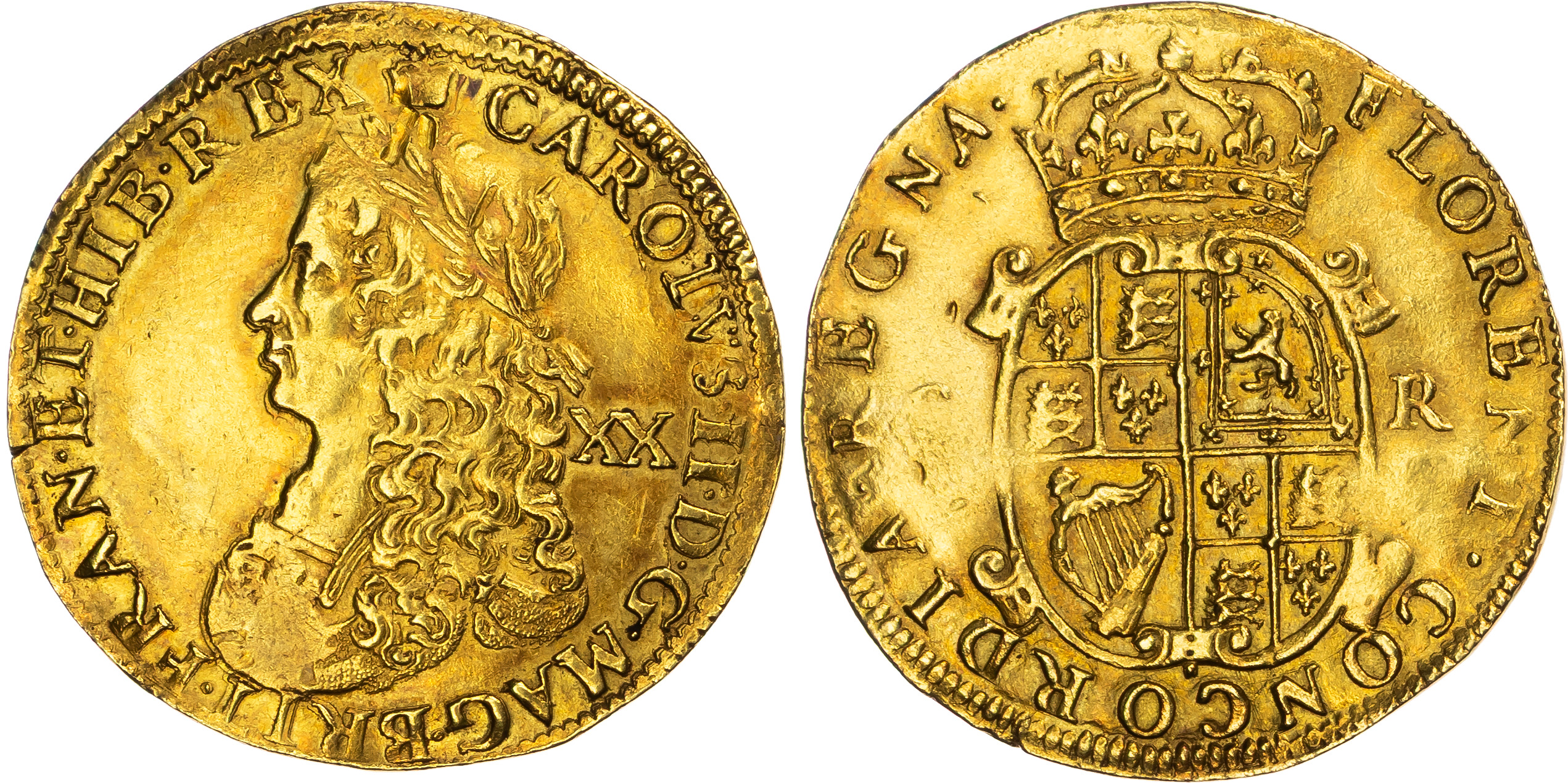 Charles II (1660-1685), hammered coinage (1660-1662), second issue, Unite, mm. crown.