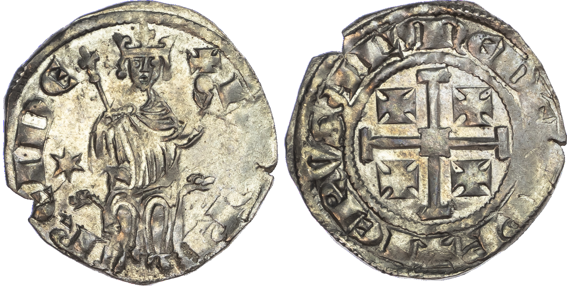 Cyprus, Crusaders, Lusignan Kingdom, Henry II (1285‑1324), silver Gros