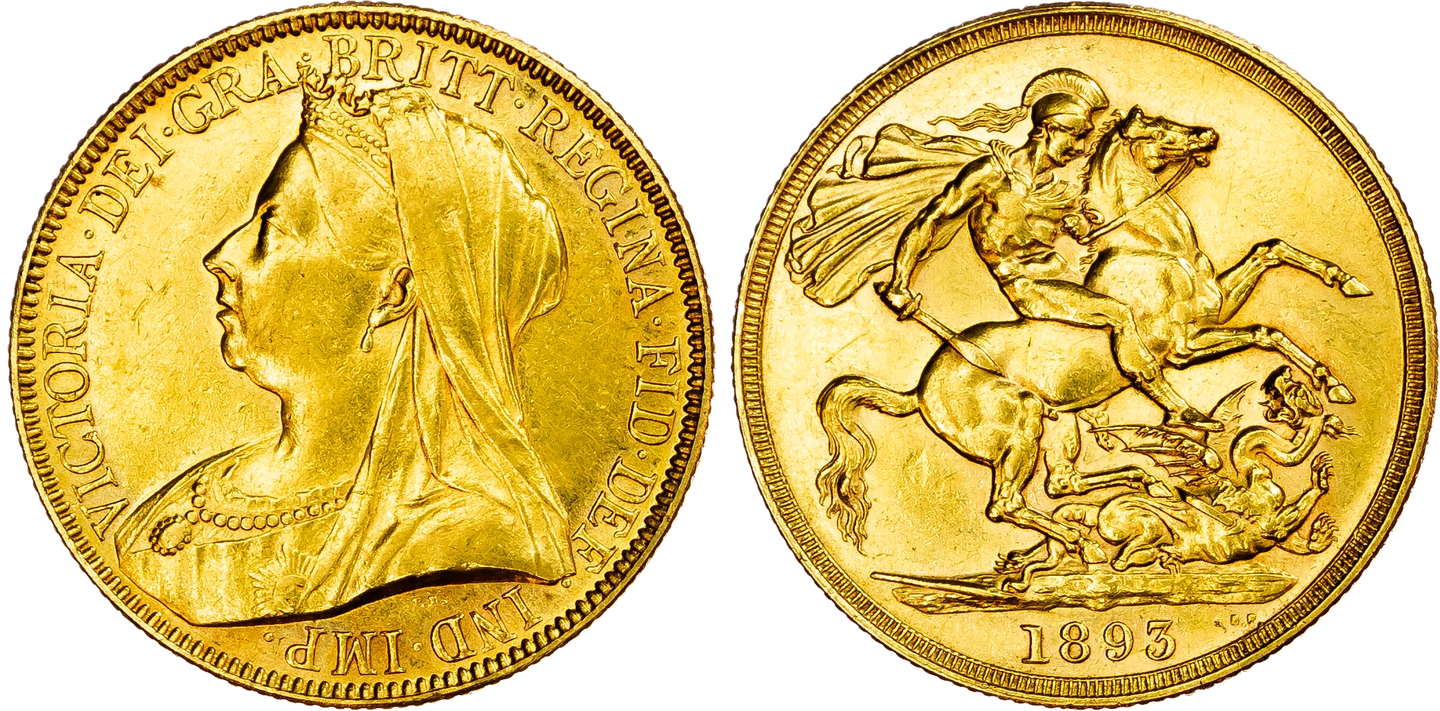 Great Britain. Victoria AV Two Pounds. 1893. 