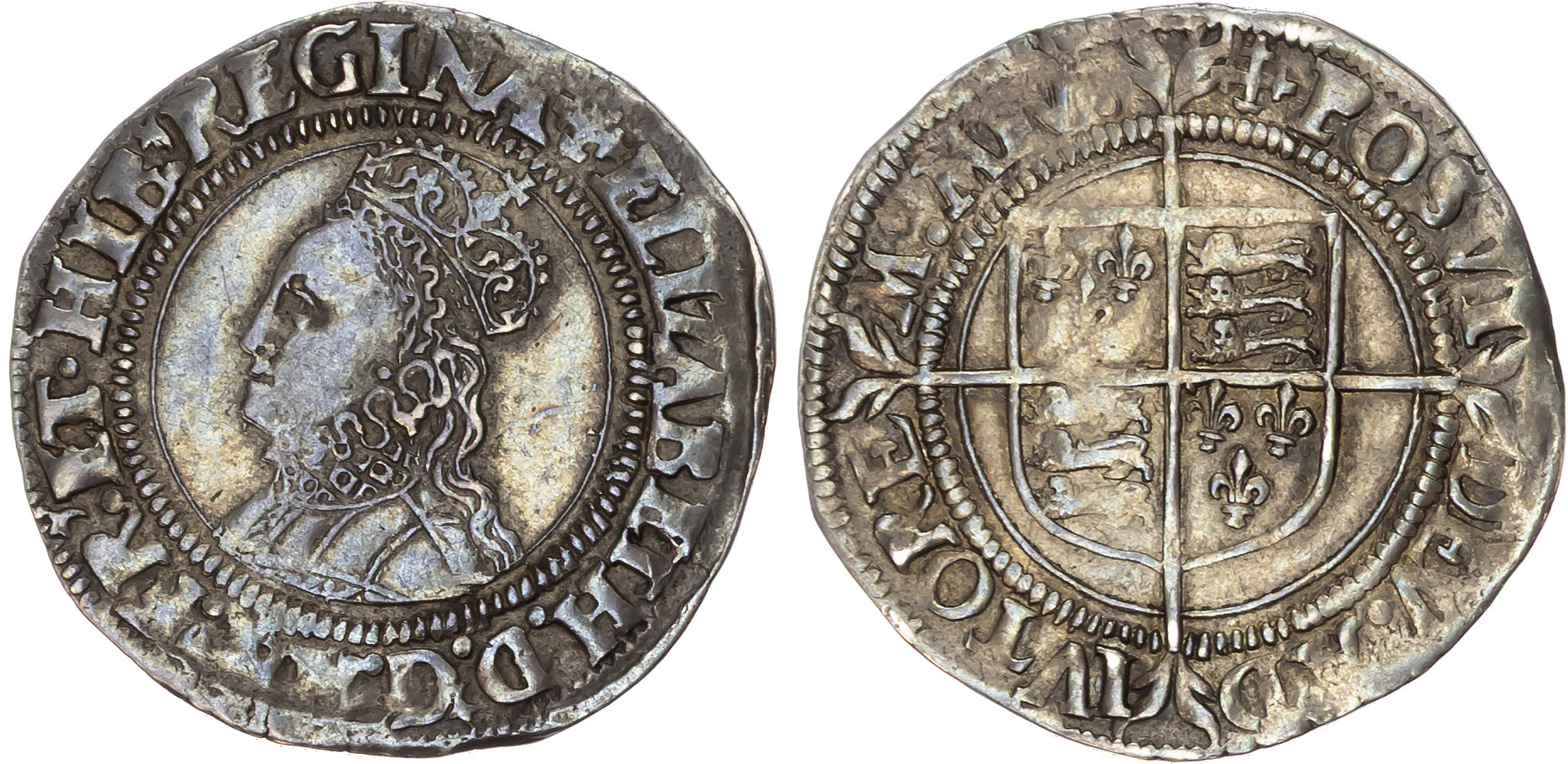 Elizabeth I (1558-1603) Groat, second issue (1560-61), mintmark cross crosslet. 