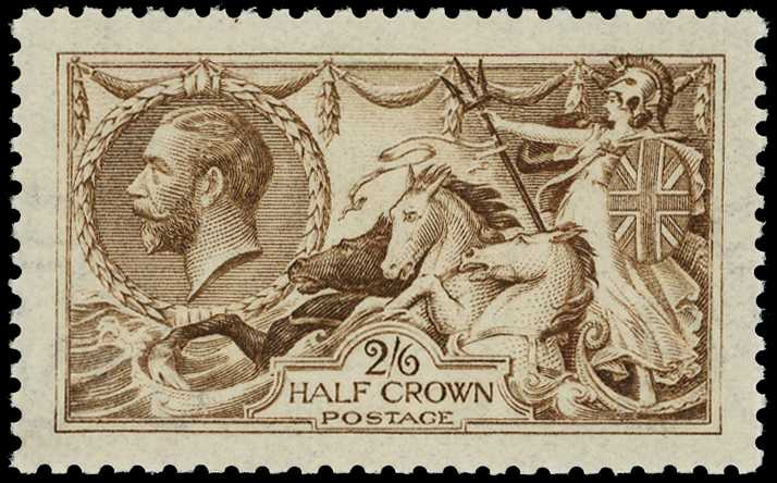 1915 2s6d yellow-brown (watermark...