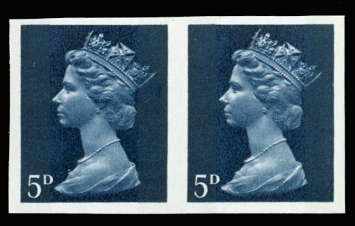 1968 5d Royal blue (2 bands). Very fine...