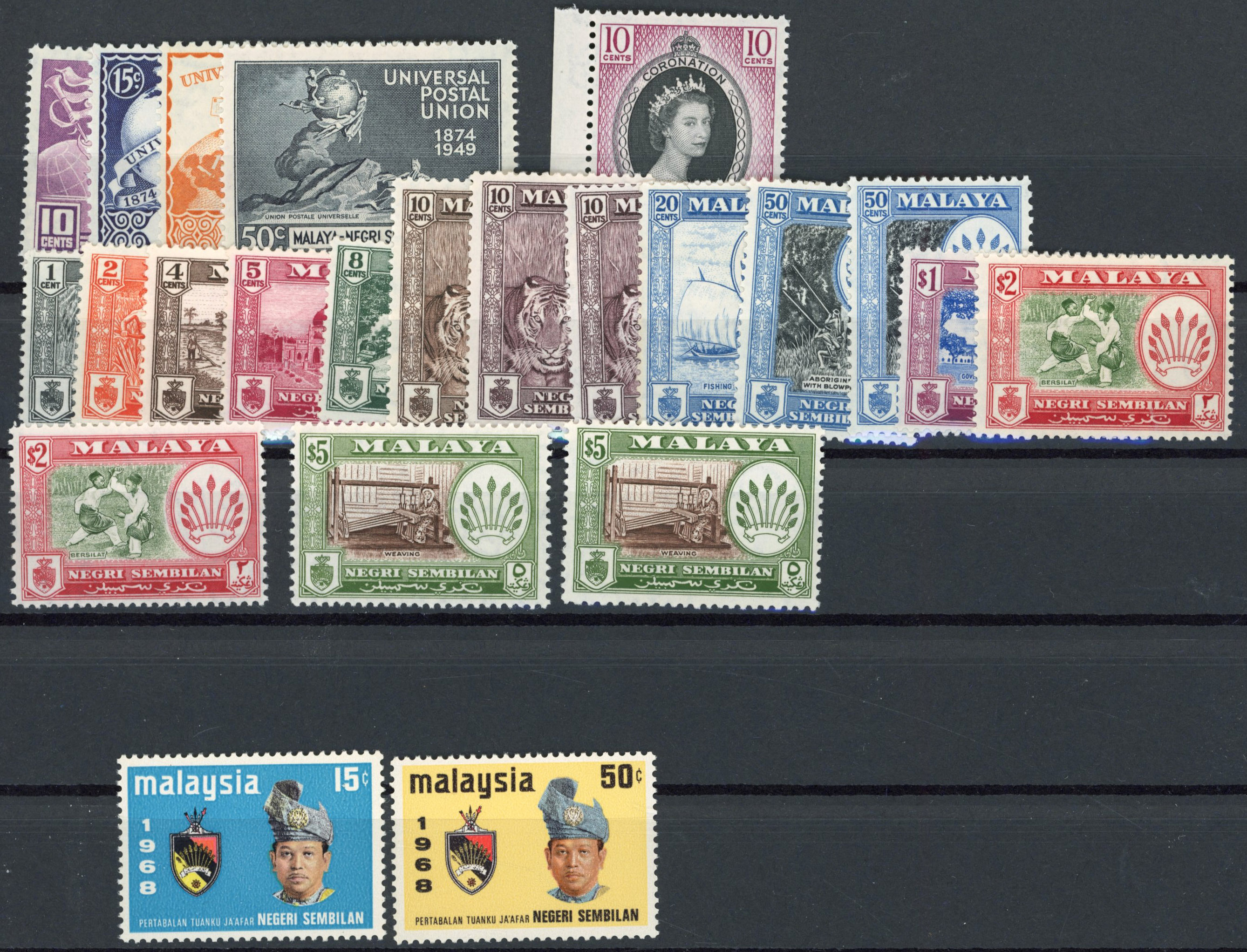 Malaya Negri Sembilan 1891-1957 collection mint