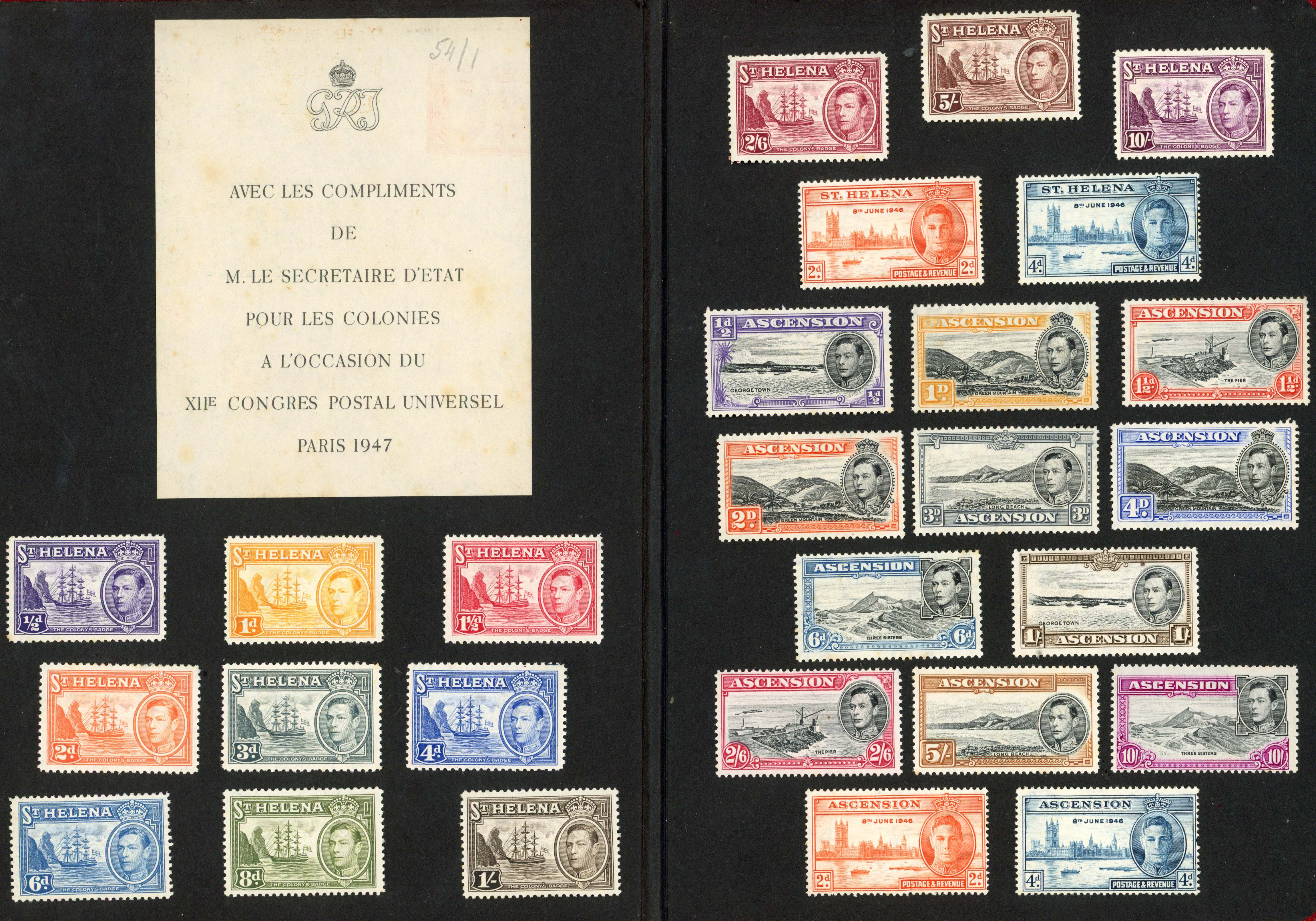 Atlantic Islands 1947 UPU book