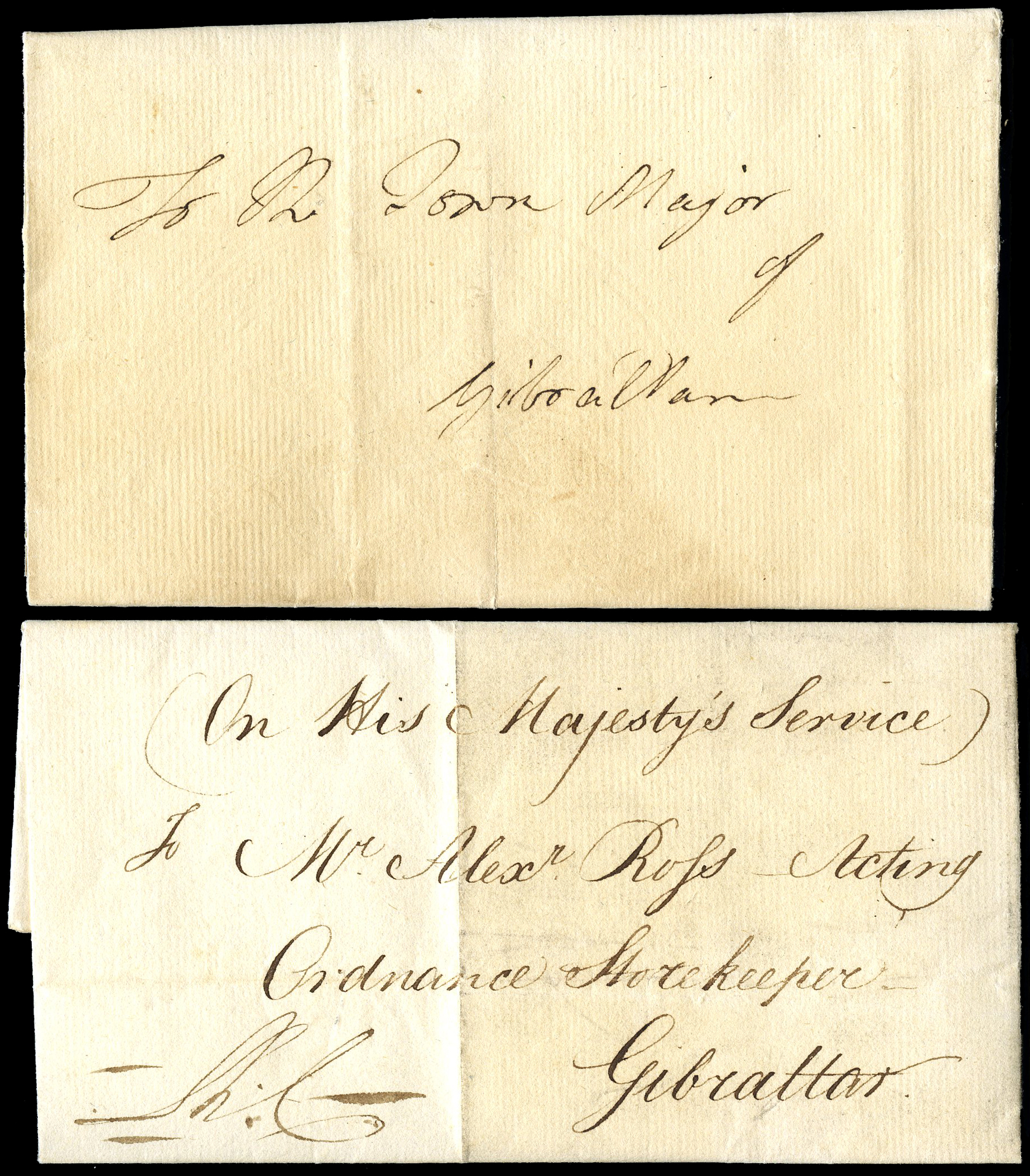 POSTAL HISTORY: 1776-1798 Pair of...