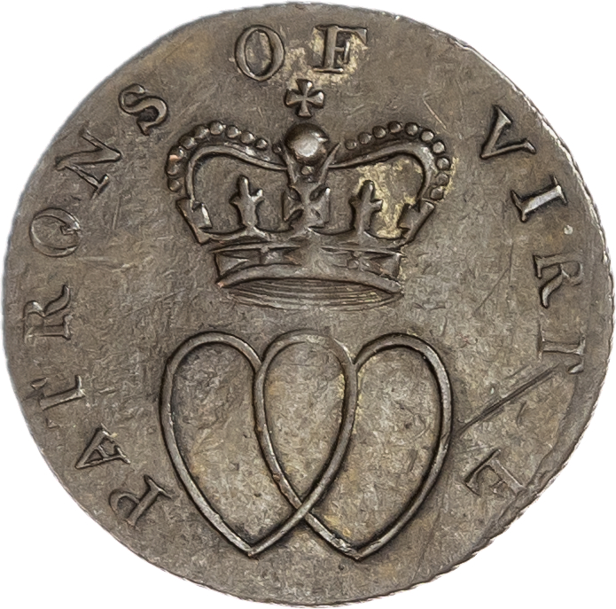 London, National Series, gilt Farthing 1796