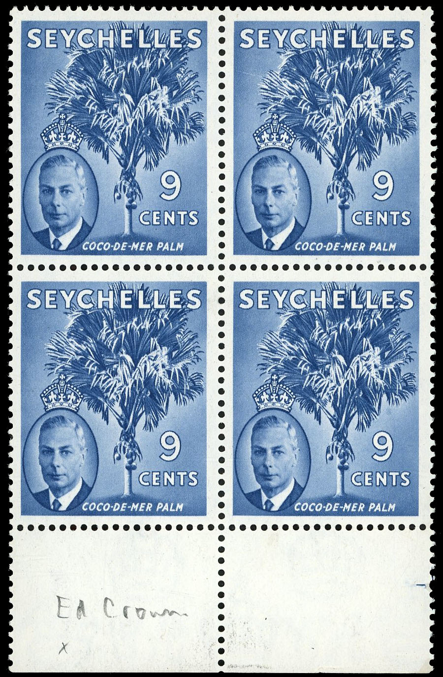 Seychelles SG 160b block mint