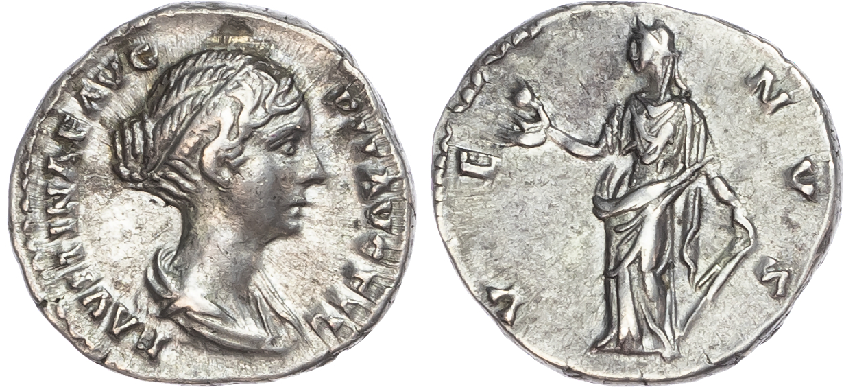 Faustina Junior (Wife of Marcus Aurelius) AR Denarius, Rome, AD 145-161, 3.37g. 