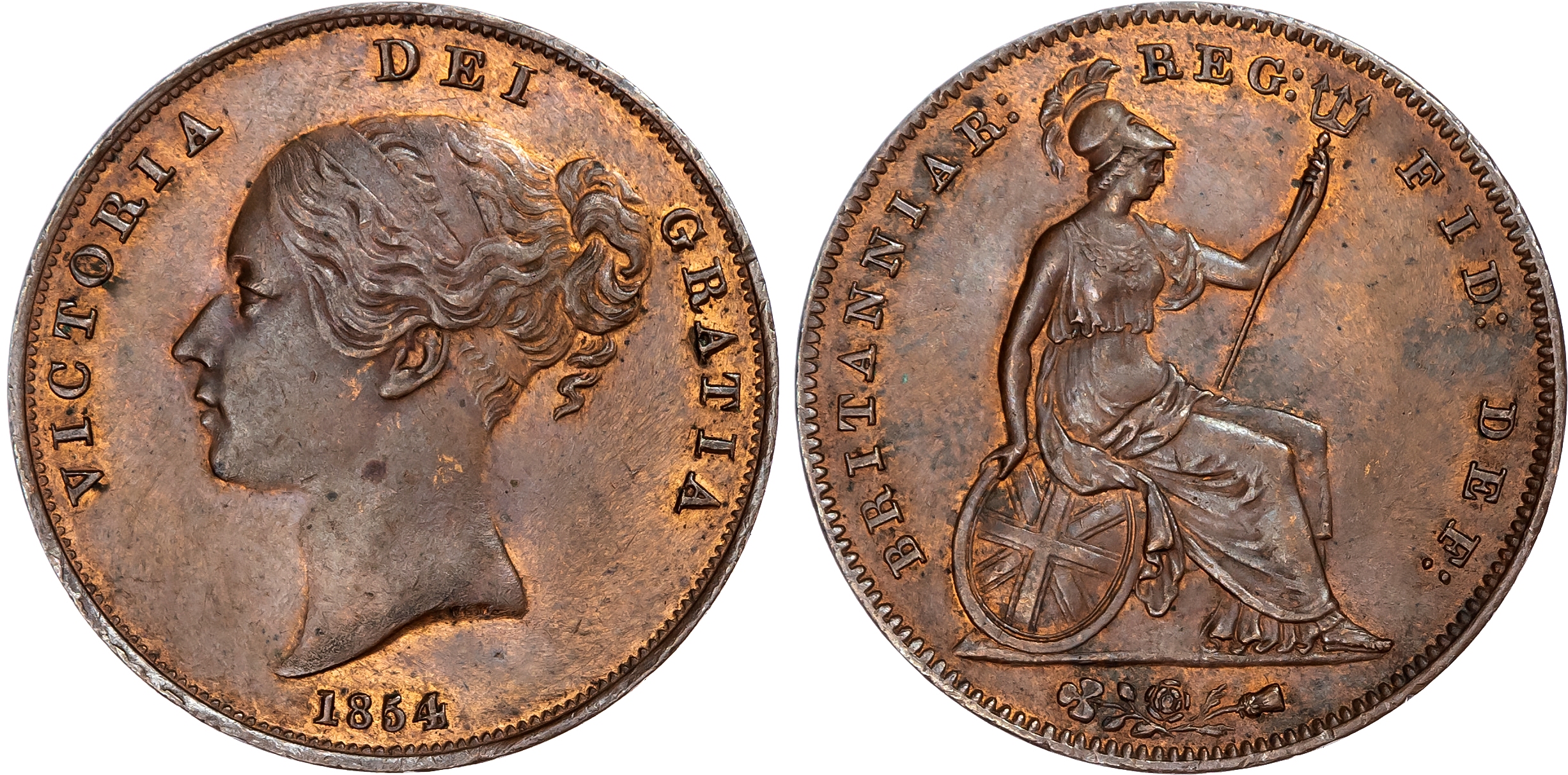 Victoria (1838-1901), Penny, 1854