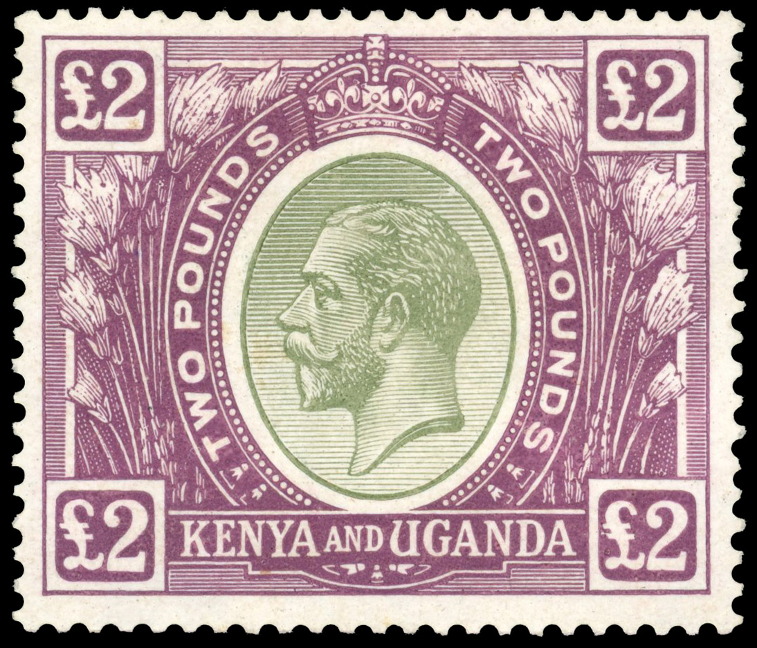 KUT 1922-27 £2 green and purple