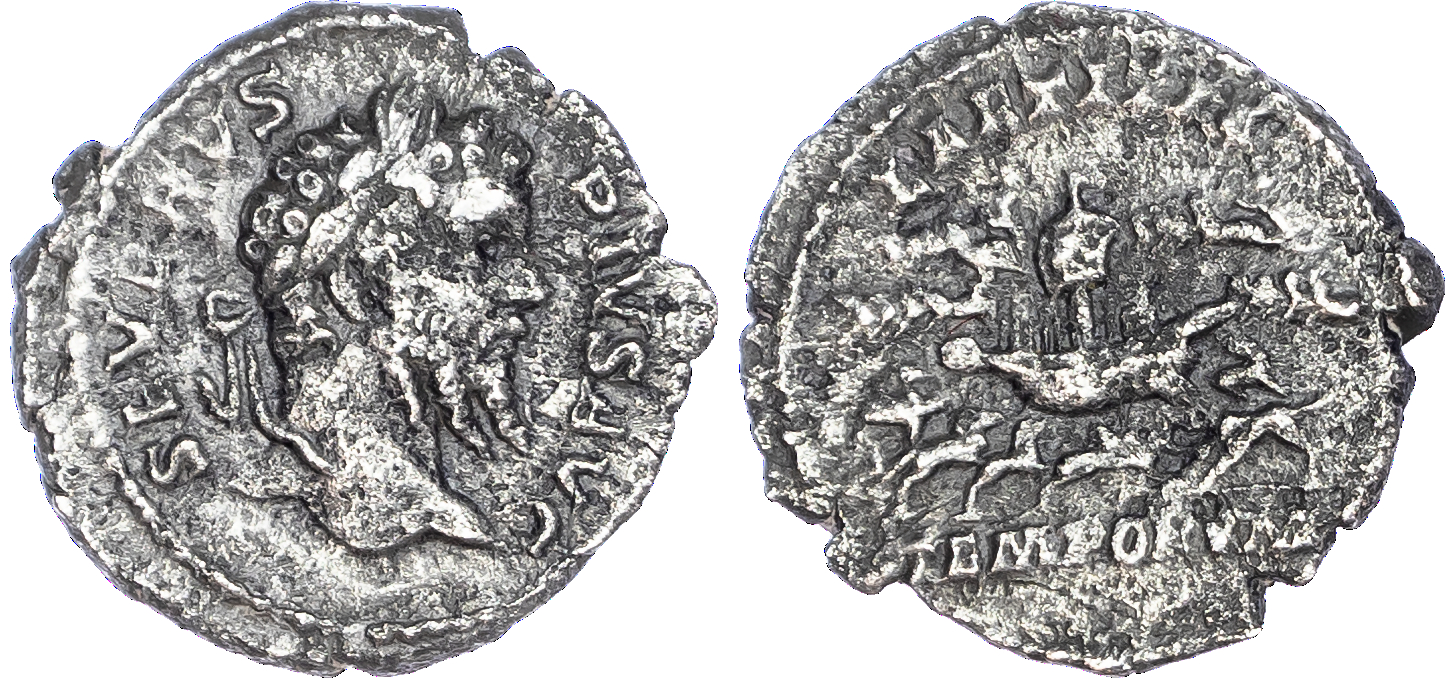 Septimius Severus (AD 193-211) AR Denarius, mint of Rome, AD 204-206, 1.83g.
