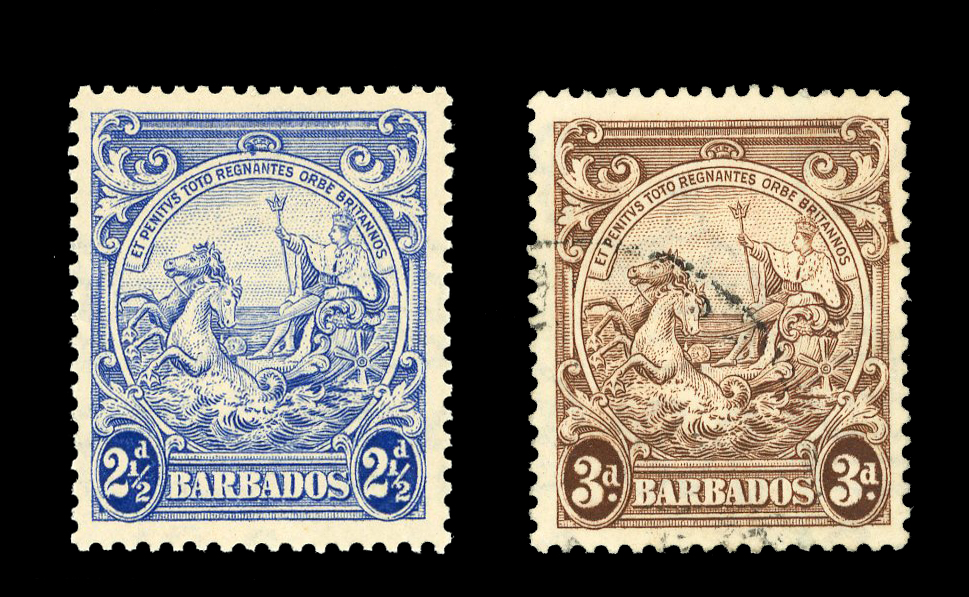 Barbados SG 251a, 252 var