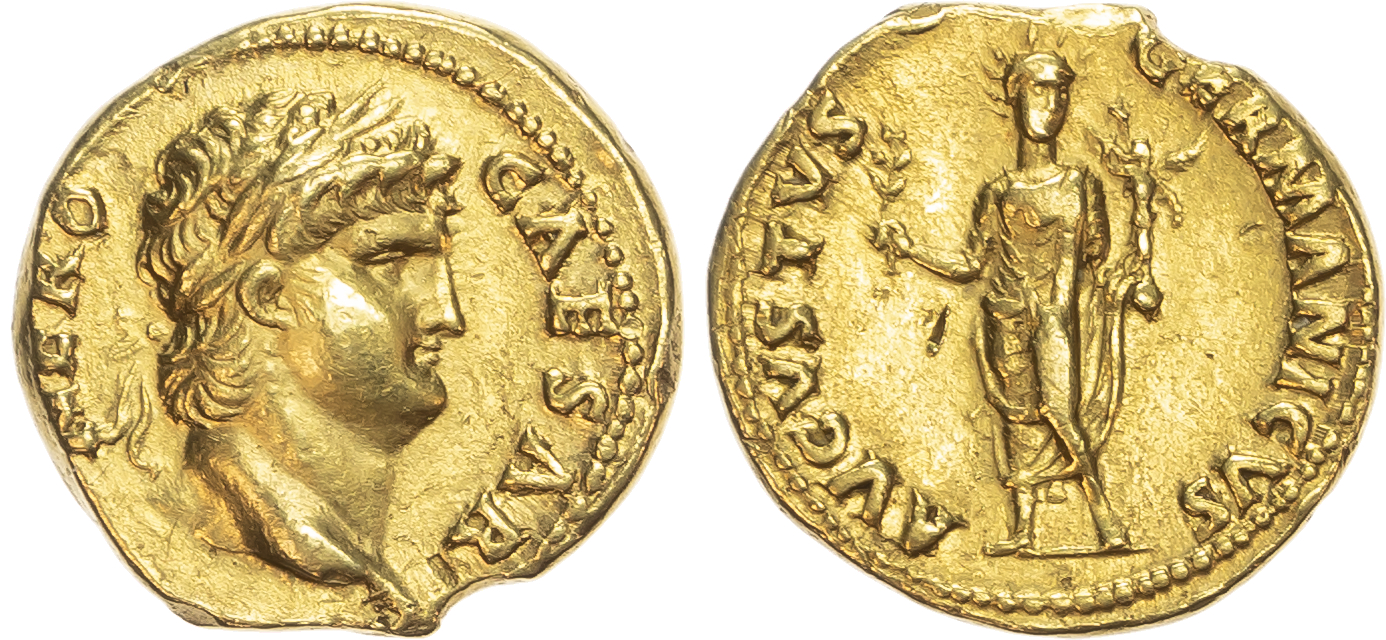 Nero (AD 54-68) AV Aureus, Rome, AD 64-65, 7.29g. 