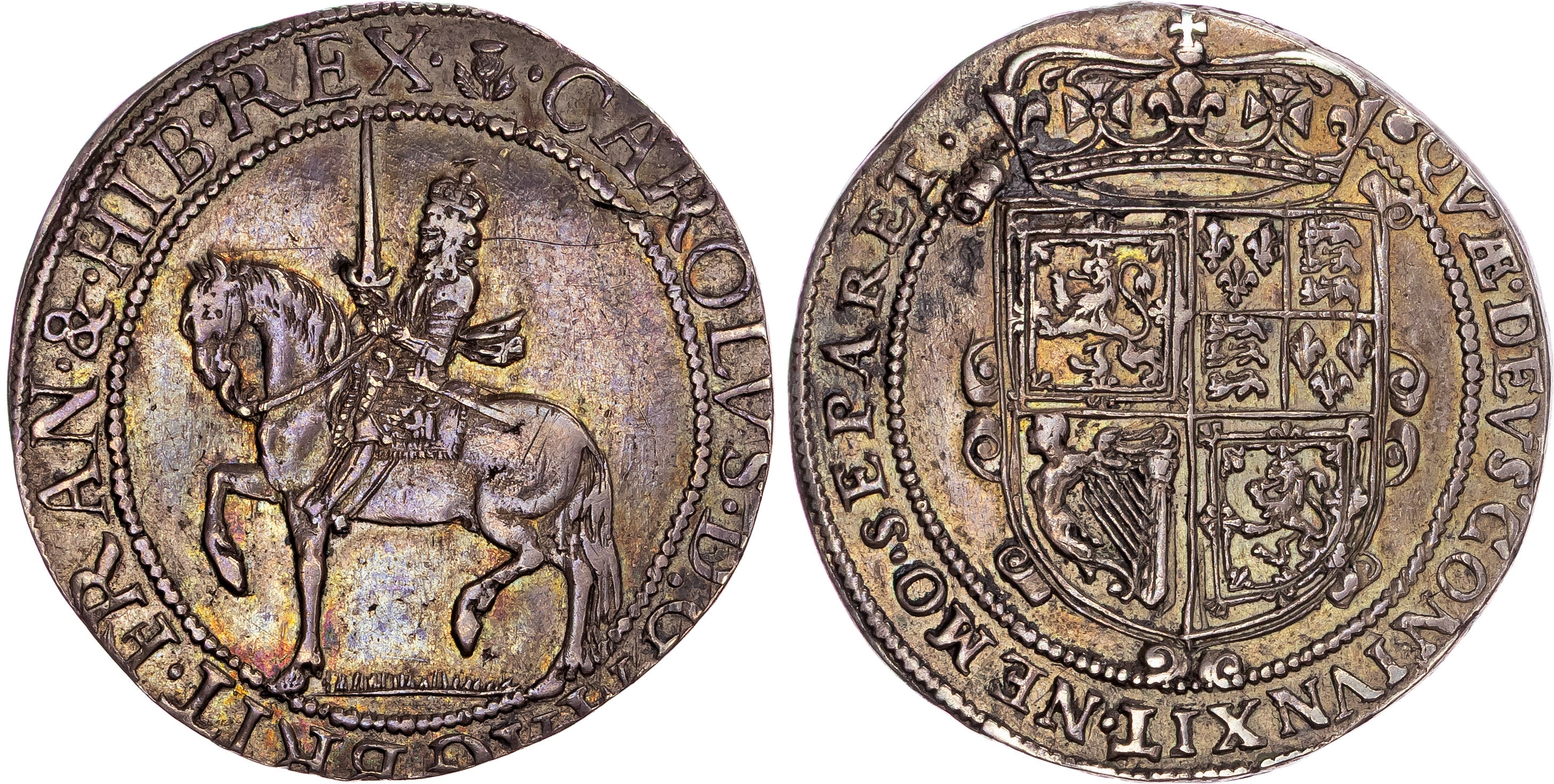Scotland, Charles I (1625-1649), AR Thirty Shillings, Third Coinage (1637-42), Type V (Falconer’s Anonymous Issue).