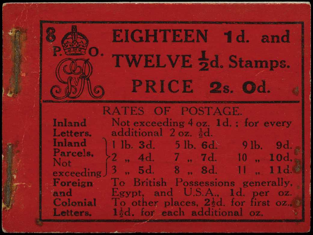 1913 (Jan) 2s. booklet (Edition No. 8),...