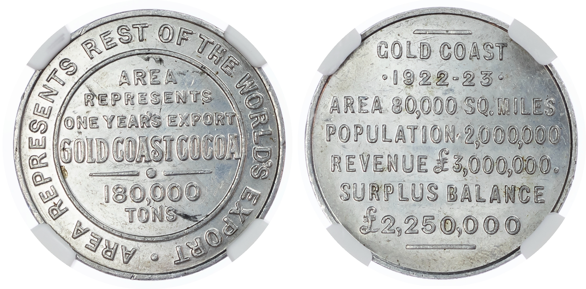 Gold Coast (Ghana) AI Advertisement Token. 1922-23.