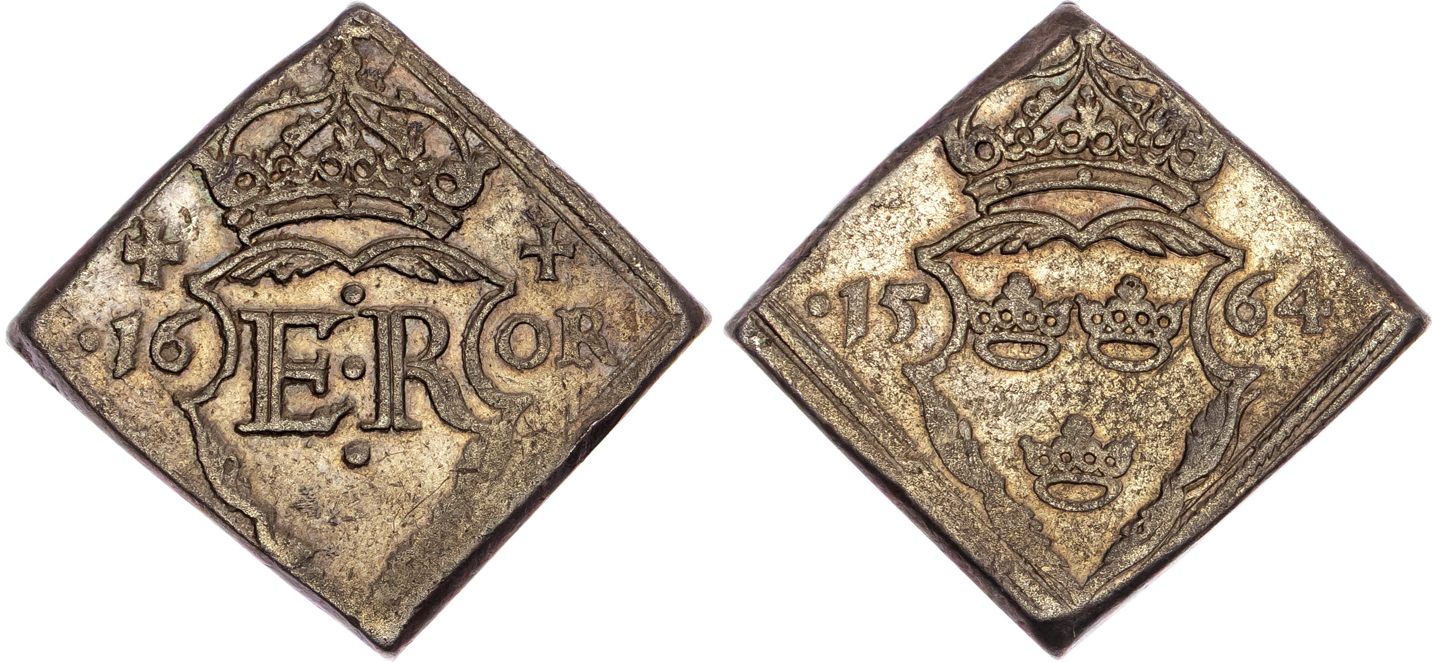 Sweden, Erik XIV (1560–1568), silver 16 Öre Klippe, 1564