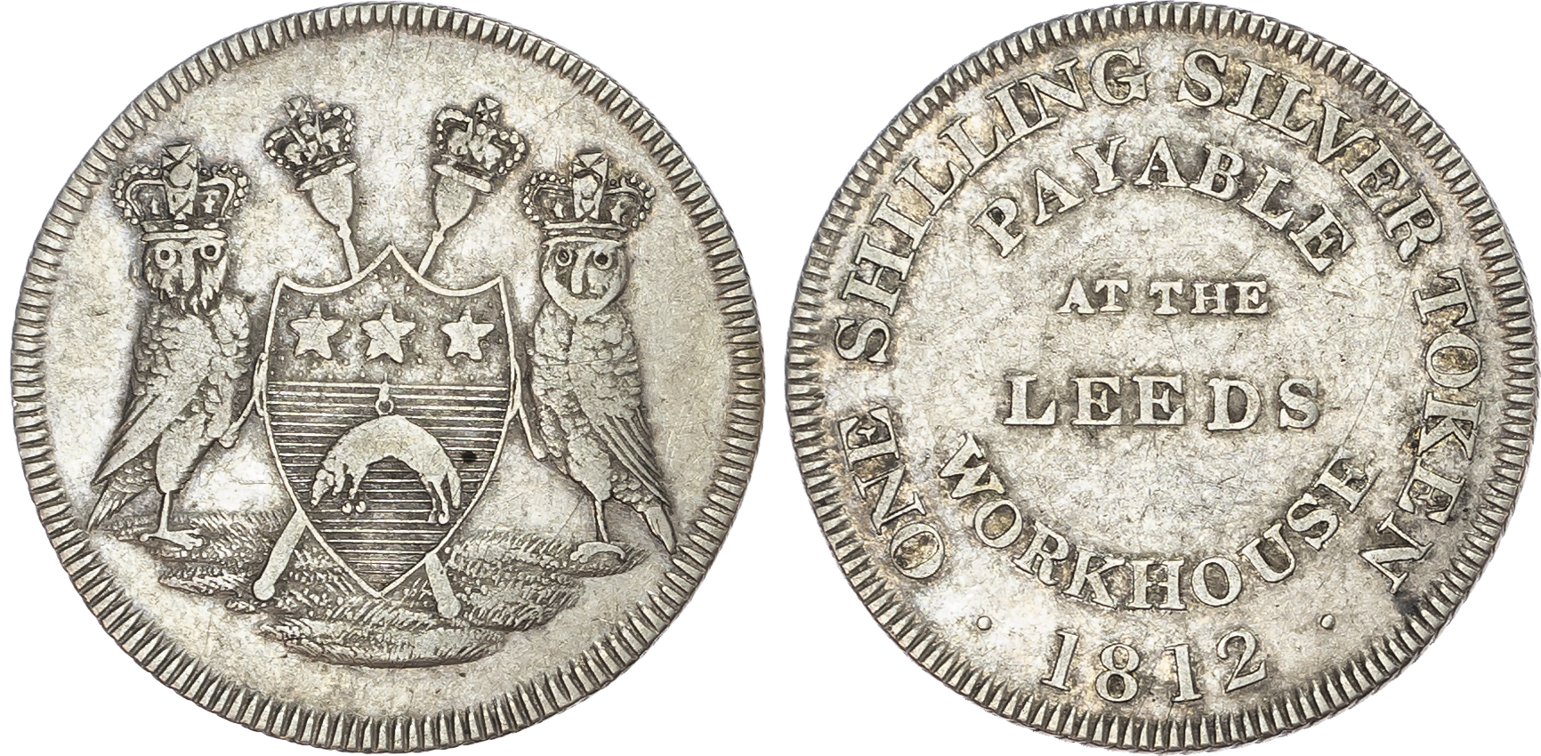 Yorkshire, Leeds. Silver shillings, 1811-12 (2) (D. 24; D. 32).