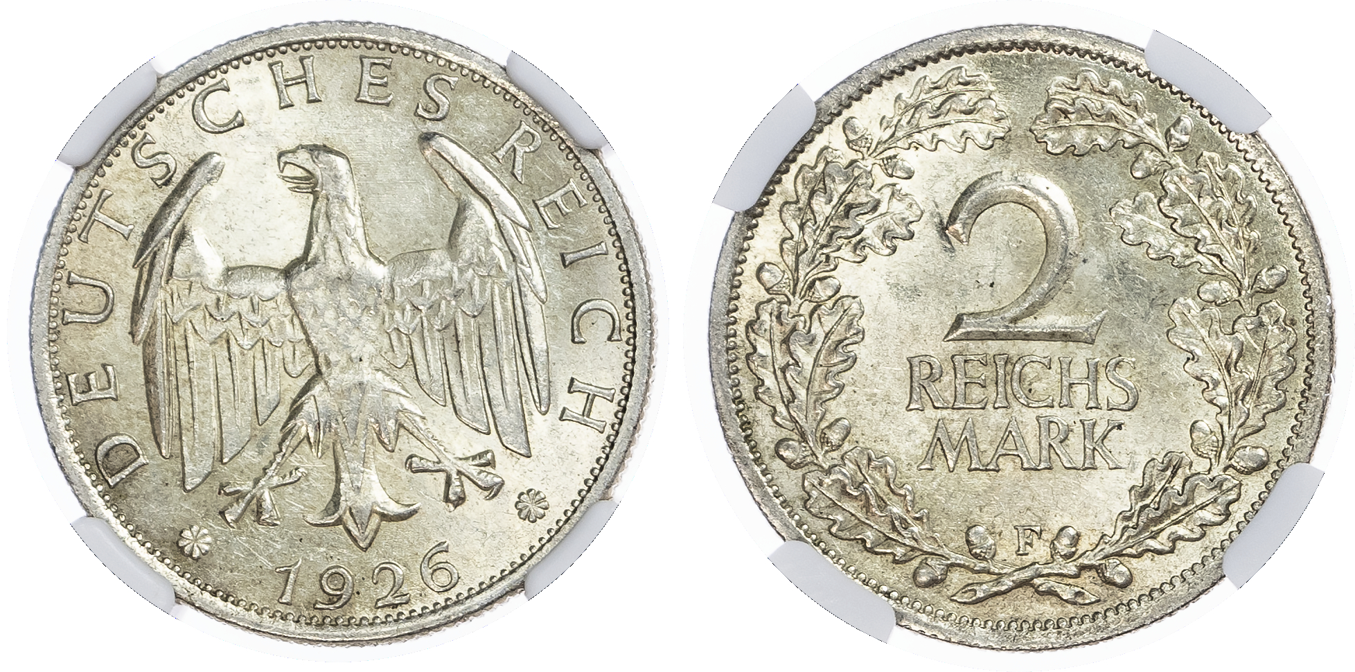 Germany. Weimar Republic AR 2 Reichsmark. 1926F.