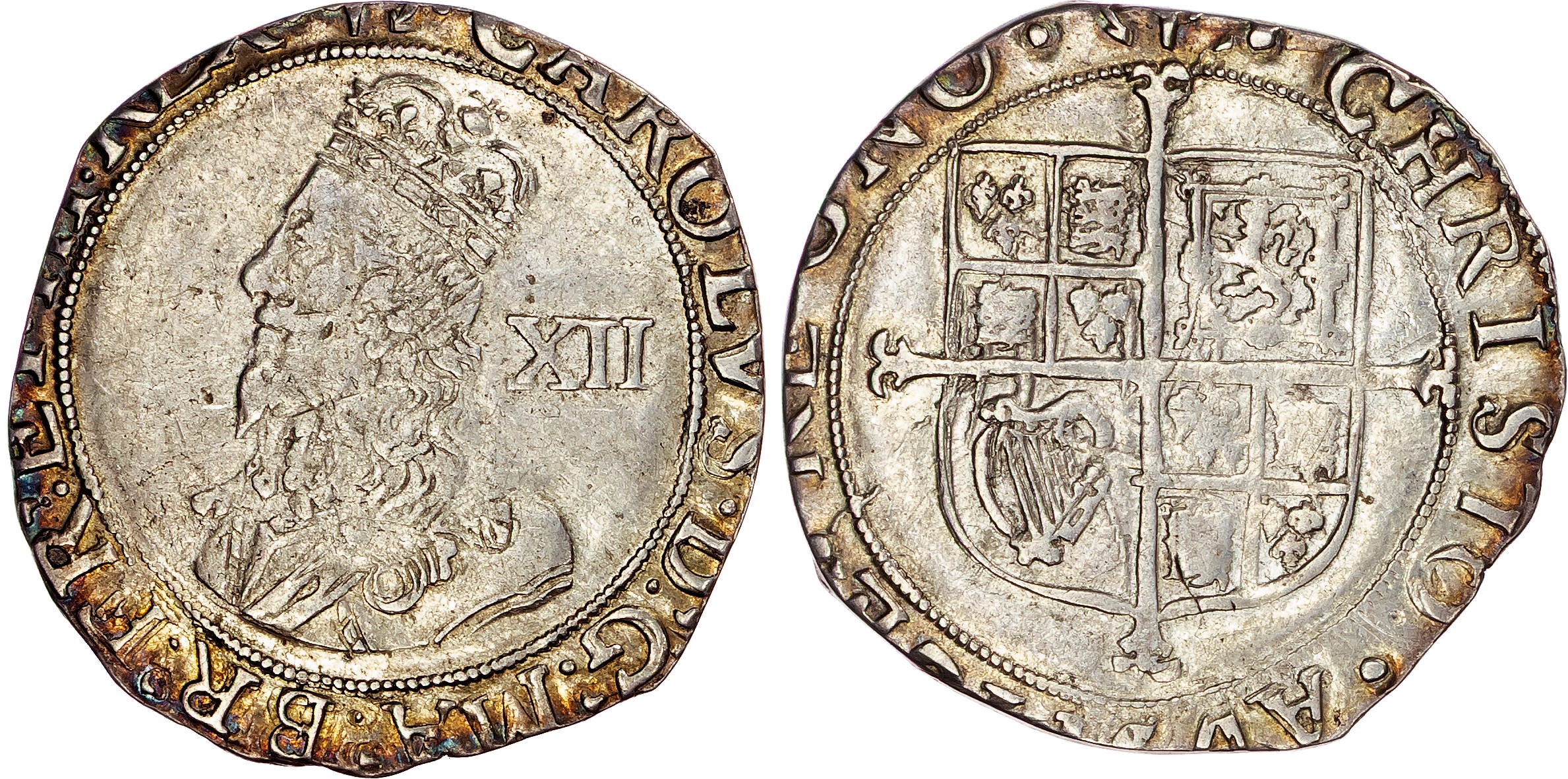 Charles I (1625-1649), AR Shilling, Group E, type 4.1, Tower (London) mint, mm. anchor (1636-8).
